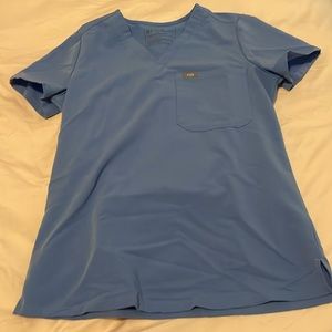Figs ceil blue Catarina one pocket scrub top size XS